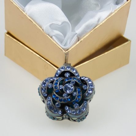 Pill Box Flower Shape Blue