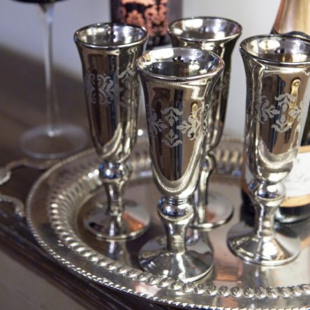 Set of 6 Champagne Glasses Vintage Glassware